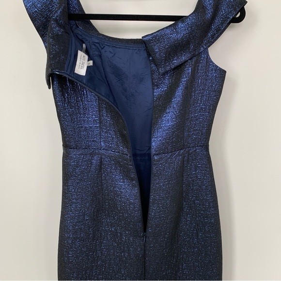 Rickie Freeman for Teri Jon Navy Blue Maxi Dress - Picture 7 of 9